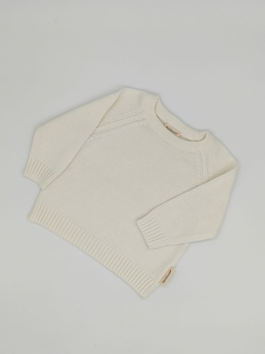 Klassisk baby striktrøje i bomuld