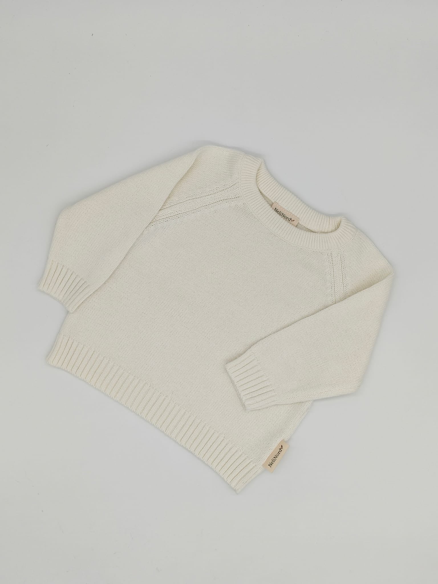 Klassisk baby striktrøje i bomuld