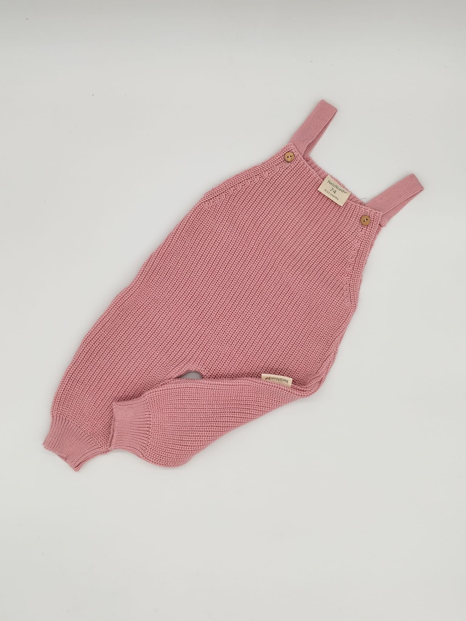 Ribstrikket Baby Overalls