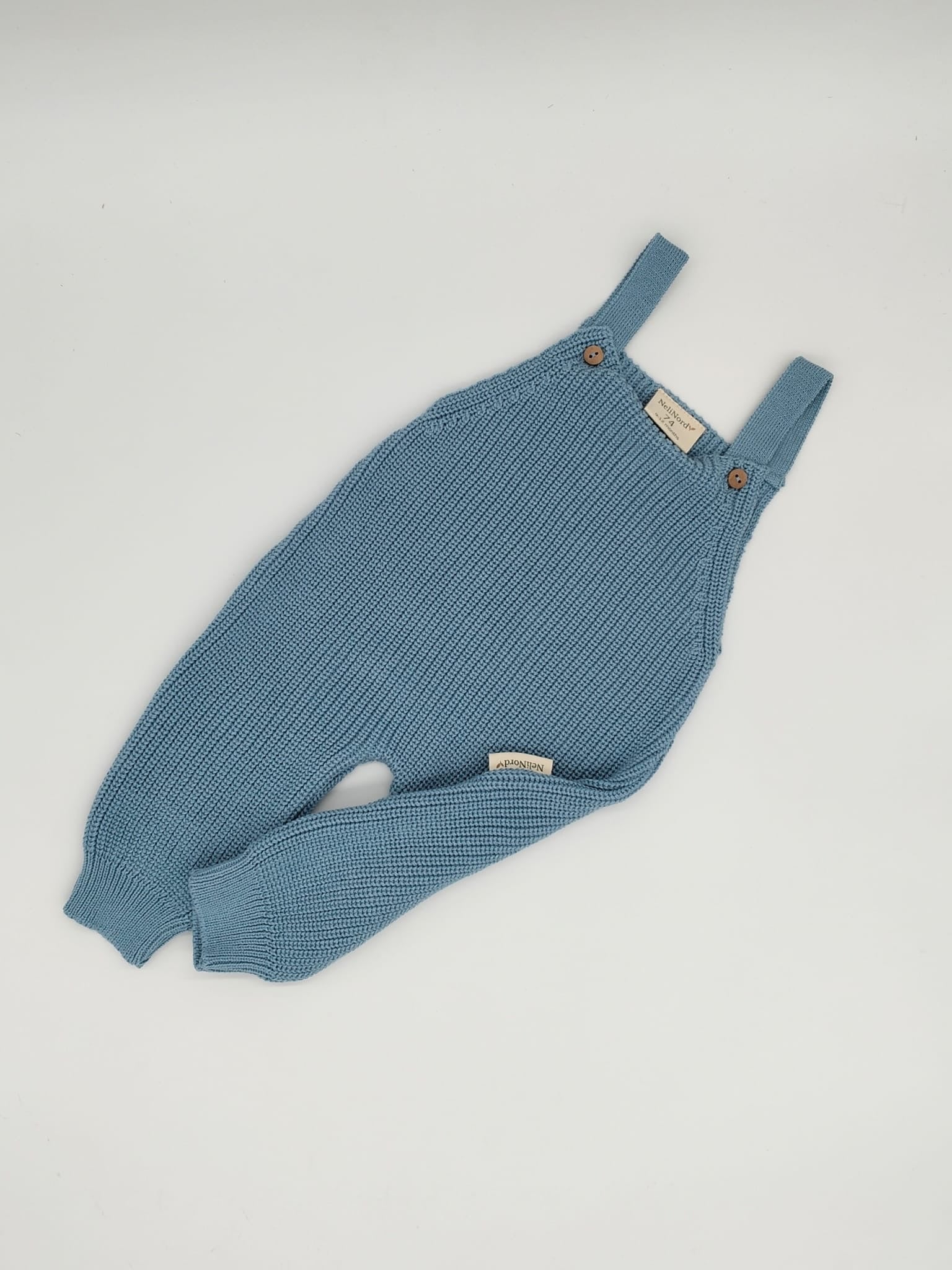 Ribstrikket Baby Overalls