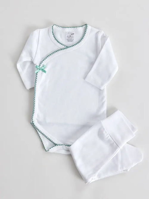 Bølgeblid Babybodysæt – Body m. Bukser i Økologisk Bomuld